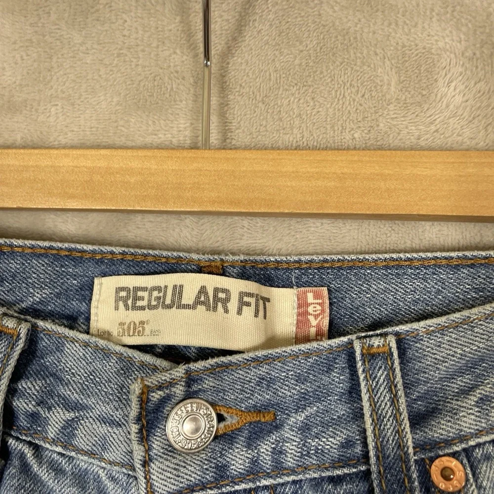 Vintage Levis 505 Jeans Mens 32x34 (fit 30x32) Y2K 2000s Grunge Faded Distressed